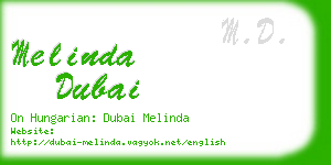 melinda dubai business card